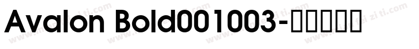 Avalon Bold001003字体转换